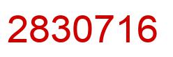 Number 2830716 red image