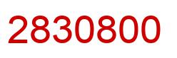 Number 2830800 red image