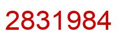 Number 2831984 red image