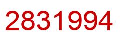Number 2831994 red image