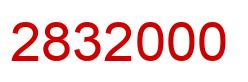 Number 2832000 red image