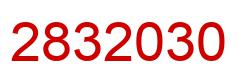 Number 2832030 red image