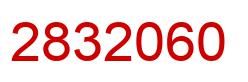 Number 2832060 red image