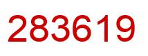 Number 283619 red image