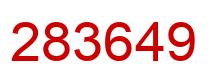 Number 283649 red image