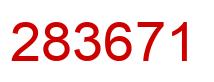 Number 283671 red image