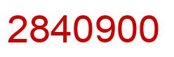 Number 2840900 red image