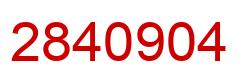 Number 2840904 red image