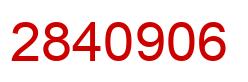 Number 2840906 red image