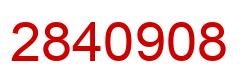 Number 2840908 red image