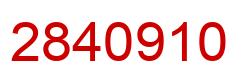 Number 2840910 red image