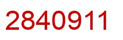 Number 2840911 red image
