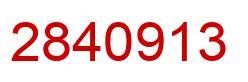 Number 2840913 red image