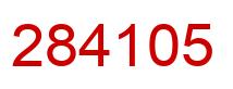 Number 284105 red image