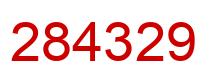 Number 284329 red image