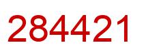 Number 284421 red image