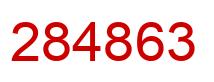 Number 284863 red image