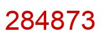 Number 284873 red image