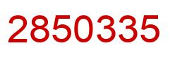 Number 2850335 red image