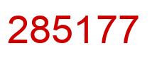 Number 285177 red image