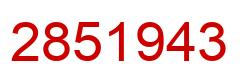 Número 2851943 imagen rojo