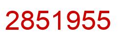 Number 2851955 red image