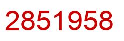 Number 2851958 red image