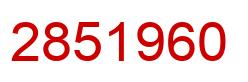 Number 2851960 red image