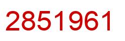 Number 2851961 red image