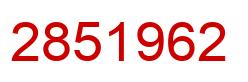 Number 2851962 red image