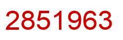Number 2851963 red image