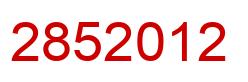 Número 2852012 imagen rojo