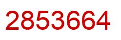 Number 2853664 red image