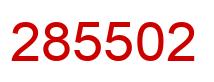 Número 285502 imagen rojo