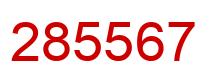 Número 285567 imagen rojo