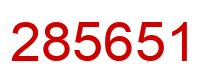 Number 285651 red image