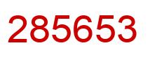 Number 285653 red image