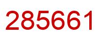Number 285661 red image