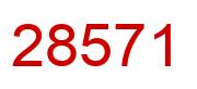 Number 28571 red image