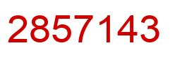 Number 2857143 red image
