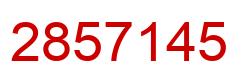 Number 2857145 red image