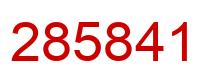 Number 285841 red image