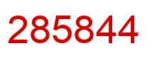 Number 285844 red image
