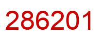 Number 286201 red image