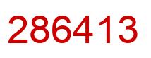 Number 286413 red image