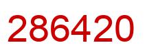 Number 286420 red image