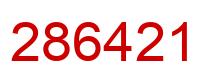 Number 286421 red image