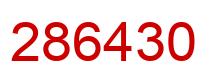 Number 286430 red image