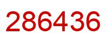 Number 286436 red image