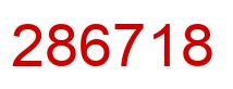 Number 286718 red image